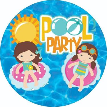 Imagem de Painel Redondo 3D Sublimado Pool Party Frd-2580