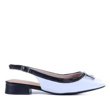 Imagem de Sapato Feminino Comfortflex Slingback 2482331 Branco-Feminino
