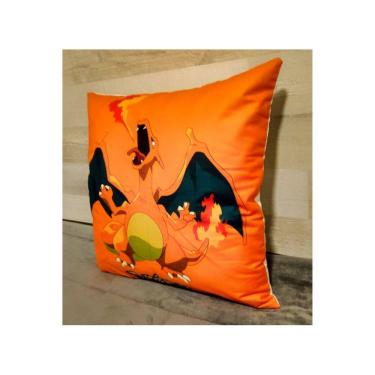 Imagem de Almofada de pelúcia Charizard 45x45 cm com capa extra macia