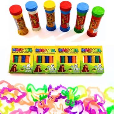 Imagem de Kit 20 (Geleca Slime + Massinha de Modelar + Forminhas Cortadores + Bolha de Sabão) Prenda Brinquedos de Criança Lembrancinha