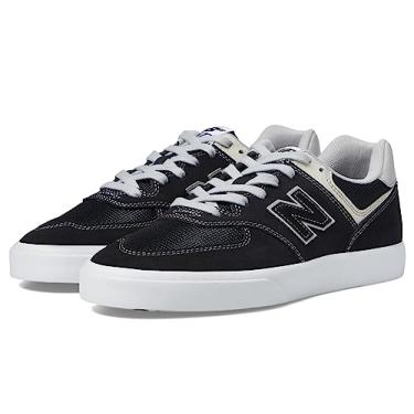 Imagem de New Balance Unissexo adulto 574 Vulc, Preto/cinza, 13.5 Women/12 Men