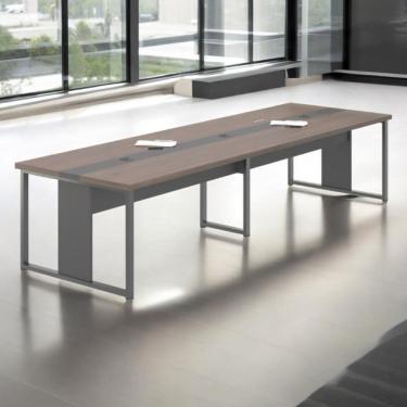 Imagem de Mesa Para Sala de Reunião 6 Lugares Cancún Freijó Preto