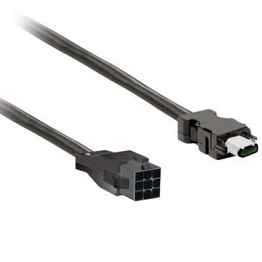 Imagem de Cabo De Potência P/Servo Motor BCH2 S/Freio Conector Plástico 5 Metros VW3M5D1AR50 - Schneider