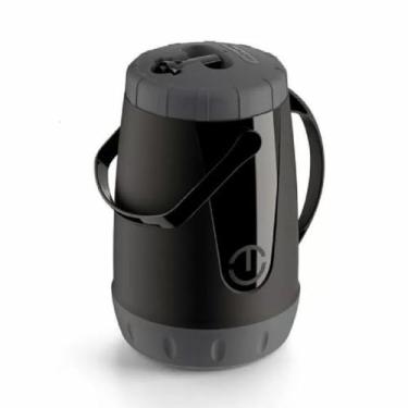 Imagem de Garrafa Térmica Preta Lisa de 2,5 Litros, Jarra Paiva