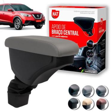 Imagem de Apoio de Braço Kicks Ano 2016 Até 2023 C/ Porta Objeto - Nat, Cinza C/