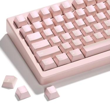 Imagem de HITIME Teclas de teclado personalizadas XVX PBT - 60%, perfil cereja rosa, 61/68/75/84/87 teclas mecânicas para jogos, conjunto de 97 teclas