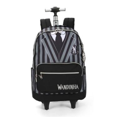 Imagem de Mochila De Rodas Wandinha Família Addams Juvenil Escolar - Luxcel, Pre