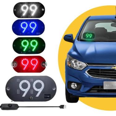 Imagem de Placa Led Painel Letreiro Luminoso Vidro Parabrisa Led DE USB - Kapbom