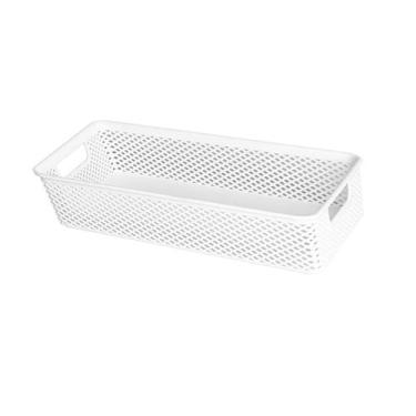 Imagem de Cesto Organizador Multiuso Decorativo Branco 26x12x9CM - Paramount