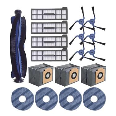 Imagem de Neutop Peças de reposição compatíveis com eufy X10 Pro Omni, acessórios de aspirador de pó robô, 1 rolo, 4 filtros, 6 escovas laterais, 4 esfregões e 3 sacos de poeira
