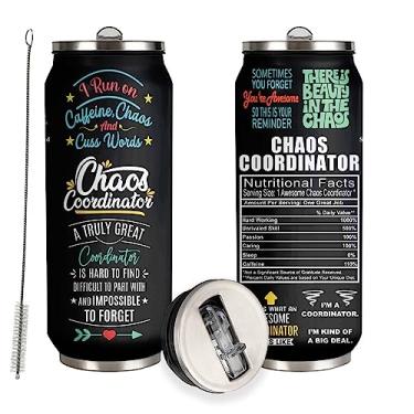 Imagem de YOPIGOT Caneca de copo Chaos Coordinator, presentes de caos para colegas de trabalho, homens e mulheres, presentes de agradecimento para chefe, professor, amigos, 500 ml