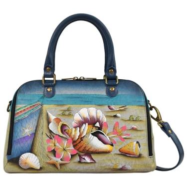 Imagem de Anna by Anuschka Bolsa organizadora larga de couro pintada à mão, Sonho caribenho, One Size