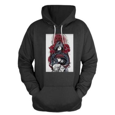 Imagem de Blusa De Frio Moletom Canguru Com Capuz Desenho MADARA DBZ - MP Moda M
