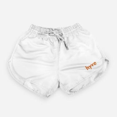 Imagem de Short Feminino Moda Praia Tactel Estampado - RELAXADO, Branco hyve, G
