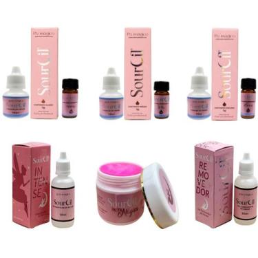 Imagem de Kit SourCil 3 Hennas Sobrancelha Pasta Mágica Intensificador Profissio