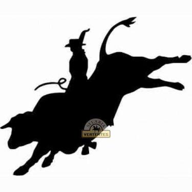 Imagem de Adesivo Cowboy Rodeio SV2080 - Preto - Selaria Vertentes, Preto