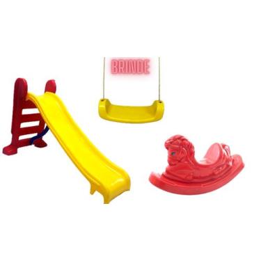 Imagem de Kit Exclusivo escorrega Médio Criança até 7 Anos+ Balanço radical  sem