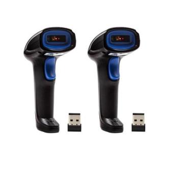 Imagem de Kit 2 Leitor De Codigo De Barras Sem Fio Yieqin Mod. 1100lw