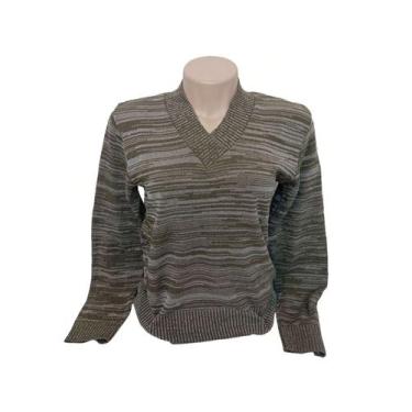 Imagem de Blusa Tricô Feminina Mescla com Elastano Meia Estação - Maria Malhas, 