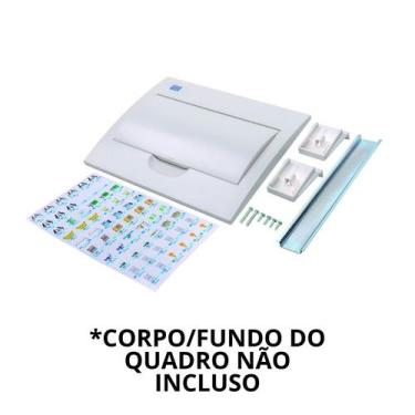 Imagem de Kit reposição tampa do quadro de distribuicao embutir branca 12 minidi
