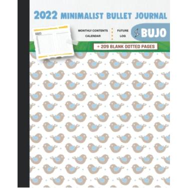 Imagem de 2022 Minimalist Bullet Journal/BUJO with Cute Gray Birds in White Background Cover: Basic Bujo | Classic Bullet Journal Help You Organize Your Life ... And Dotted Pages | 240 Pages | 7.5 * 9.25