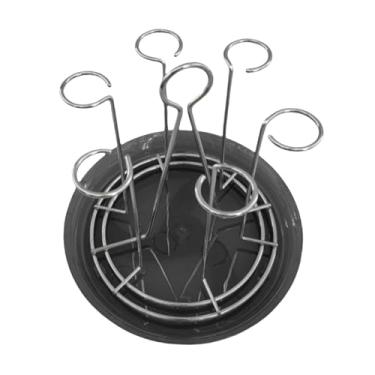 Imagem de ＫＬＫＣＭＳ Suporte para secagem de copos, escorredor de copos com bandeja de drenagem, organizador de canecas leve, porta-garrafas para armário doméstico, mesa, a Argent