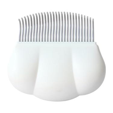 Imagem de Generic Pente de concha de gato, escova de massagem, removedor de limpeza profunda, pente para animais de estimação, ferramenta de desmatação de pelos, Branco