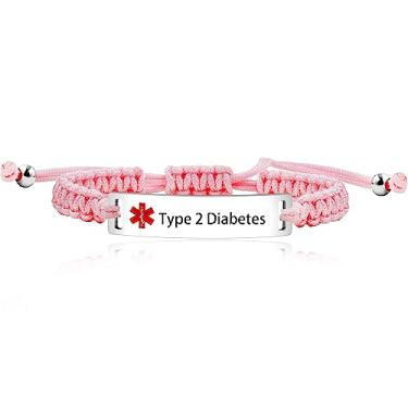 Imagem de Uloveido Pulseira de identificação de alerta médico gravada a laser para epilepsia pulseira ajustável para homens e mulheres primeiros socorros de emergência, pulseira gravada de alerta de saúde