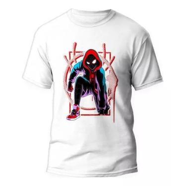 Imagem de Camiseta Miles Morales Homem-Aranha Aranhaverso 100% Algodão  Design E