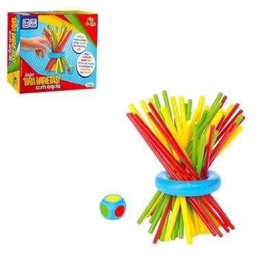 Imagem de Jogo Tira Varetas com Argola, Brinquedo Educativo para Crianças 5+ Anos, Multicolorido