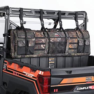 Imagem de KEMIMOTO Porta-ferramentas duplo UTV, suporte de ferramentas para quadriciclo, estojo de transporte macio, gaiola traseira para caça, compatível com Polaris Ranger e a maioria dos UTVs. Camuflagem