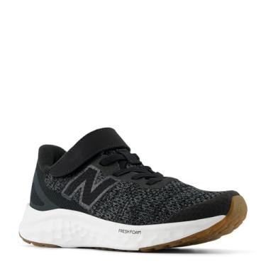Imagem de New Balance Tênis de corrida unissex infantil Fresh Foam Arishi V4 elástico com alça superior, Preto/Phantom, 2.5 Little Kid