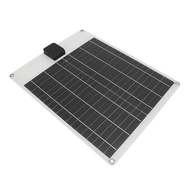 Imagem de Kit de Painel Solar de 20W, Carregador de Bateria do Painel Solar de RV Monocristalino, Saída de 5V 2A USB e 18V 1.1A Saída DC, Suporta Carregamento Rápido, Chip de Carregamento