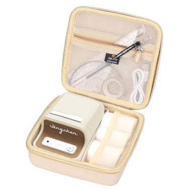 Imagem de Aproca Estojo de Armazenamento Rígido Portátil Branco para NIIMBOT B21, Impressora de Etiquetas Portátil e Fitas de Etiquetas