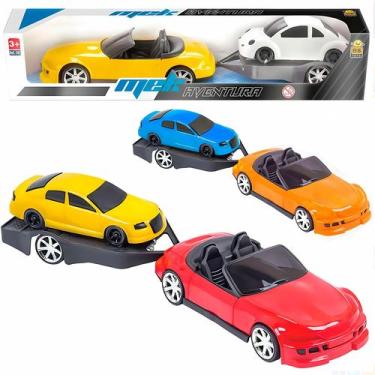 Imagem de Kit Carrinho Conversível Com Carretinha Carreta Reboque 3 Peças - Bs t