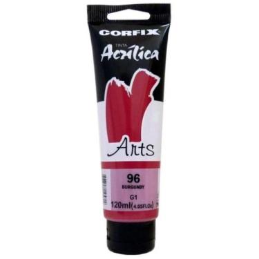 Imagem de Tinta Acrílica Corfix Arts 120ml Burgundy 96 Gr 1, 096 - BURGUNDY