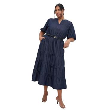Imagem de City Chic Vestido feminino plus size - agosto, Jeans escuro, 50