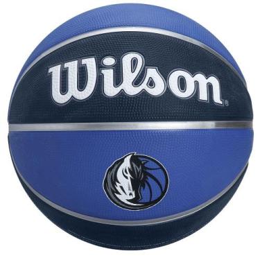 Imagem de Bola Basquete Wilson NBA Dal Mavericks Unissex WTB1300XBDAL, Azul clar