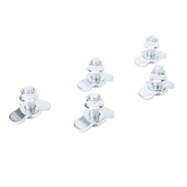 Imagem de L Encaixe Rosqueado do Parafuso Prisioneiro do Talão Dobro Trilha, Parafuso Prisioneiro Rosqueado 5 Pces M10 X 30mm do Parafuso do Talão Dobro Trilha L para Atv (Prata)