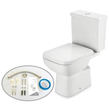 Imagem de Combo Bacia com Caixa Acoplada + Kit Instalação Misti Branco - CBMIS00