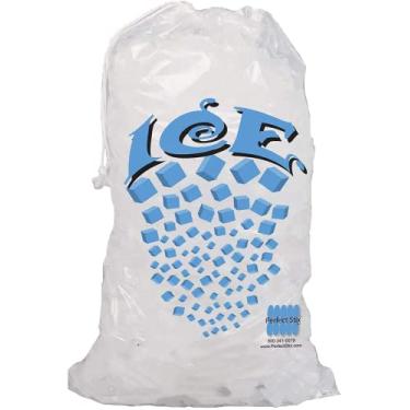 Imagem de Perfect Stix Sacos de gelo com cordão, capacidade de 3,6 kg, 500 unidades, 2 mil de espessura, sacos de armazenamento resistentes para máquina de gelo e freezer