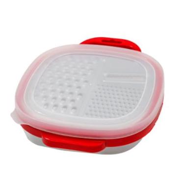Imagem de Ralador Com Recipiente E Tampa Queijo Legumes Multifuncional