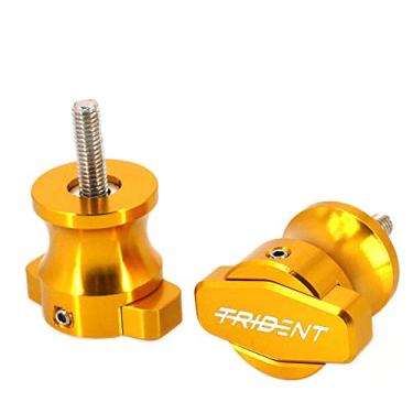 Imagem de Acc-Creativity Par de bobinas deslizantes de carretel de braço oscilante de motocicleta compatível com Triumph Trident 660 2021-2022 (dourado)