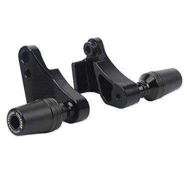 Imagem de Acc-Creativity Motocicleta CNC Alumínio Motor Crash Guard Case Frame Sliders Protector Proteção contra quedas Compatível com SUZUKI GSXR1000 2017-2021 (Estilo 02, Preto)