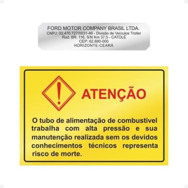 Imagem de Adesivos Advertência Troller T4 Etiqueta Cromado Genérico - SPORTINOX