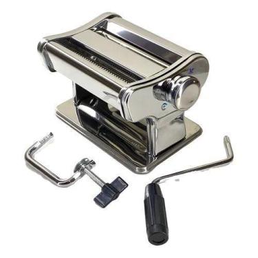 Imagem de Máquina De Macarrão Lasanha Manual Massa Caseira Aço Inox - Homeflex