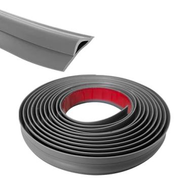 Imagem de AQQHSAIN Faixa De Acabamento Para Bordas Carpete, Transição Piso Flexível Autoadesiva Azulejo Azulejo, Transições Soleira Pvc Adequadas Portas Casa E Cozinha (Cinza Escuro, 5 M)