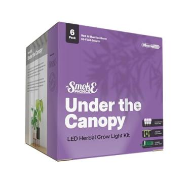 Imagem de Miracle LED Kit de luz de cultivo interno Under The Canopy - Rendimento duplo de planta - Ultra Grow Red & Blue Spectrum 150W lâmpadas de cultivo de substituição e luminária com fio de 3 soquetes com