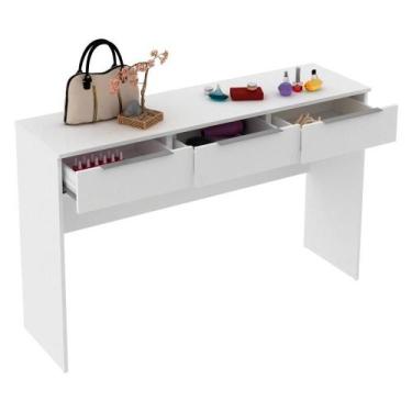 Imagem de Penteadeira Camarim Carly com 3 Gavetas Branca Madesa