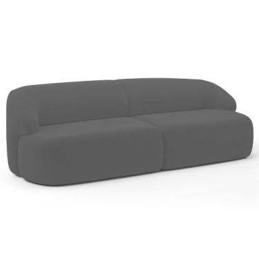 Imagem de Sofá 4 Lugares Curvo Orgânico Para Sala Living 280cm Barolo L06 Veludo